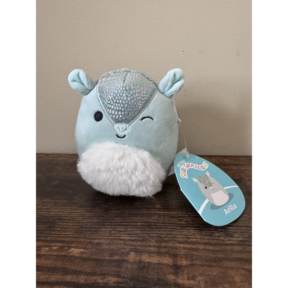 New Original Squishmallows Arilla The Armadillo 5" Plush Toy 2024 Blue